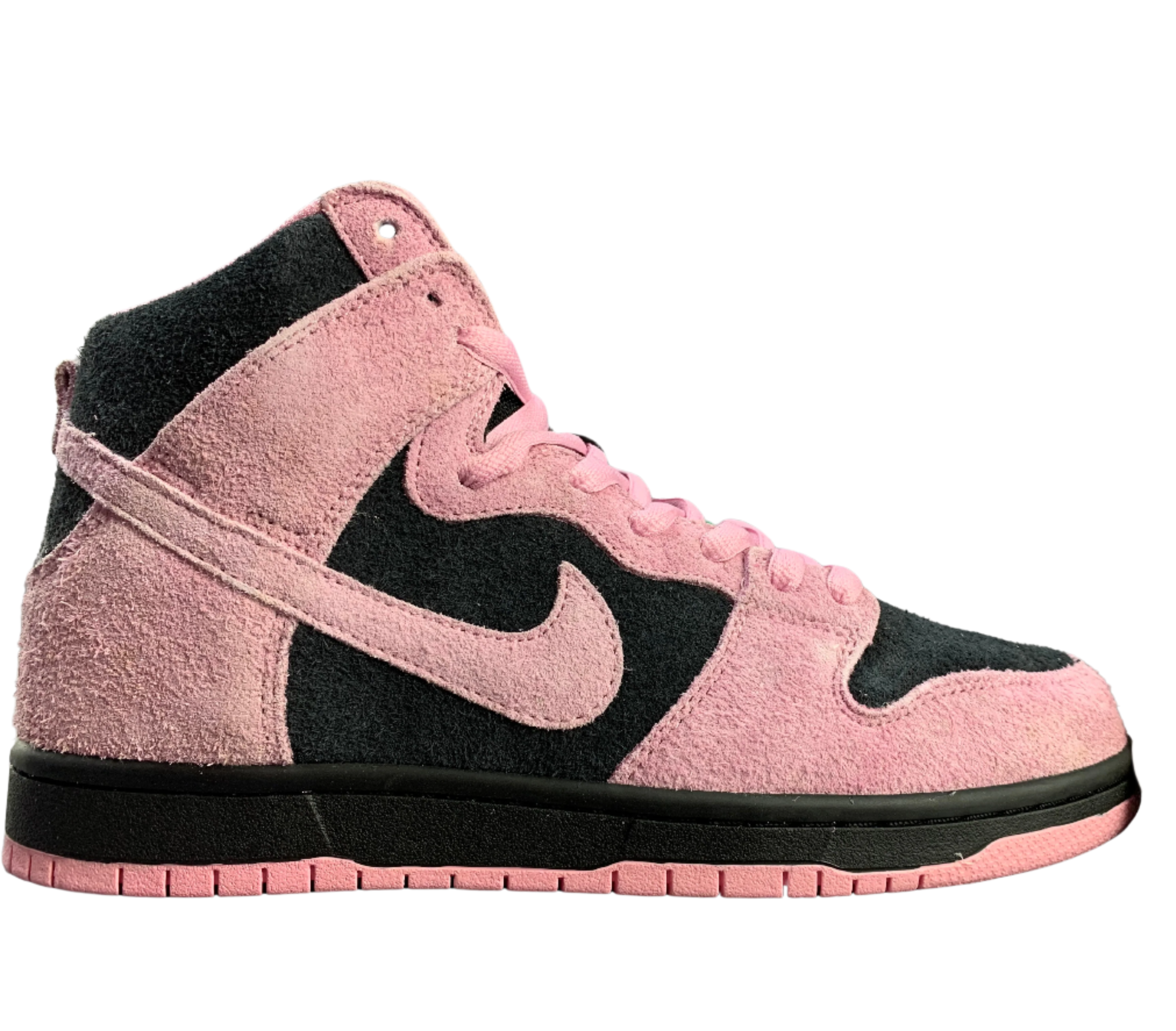 SB Dunk High - Pink & Black Suede Edition