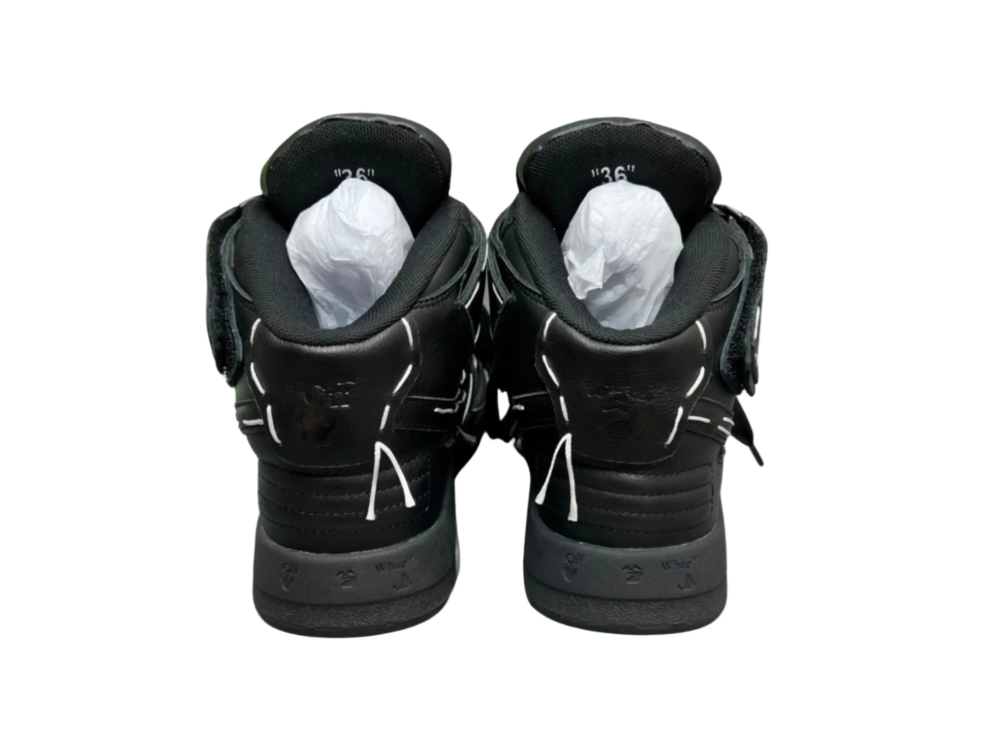 Off-White Ooo Mid Sartorial High Top - Black & White Stitch Off-White