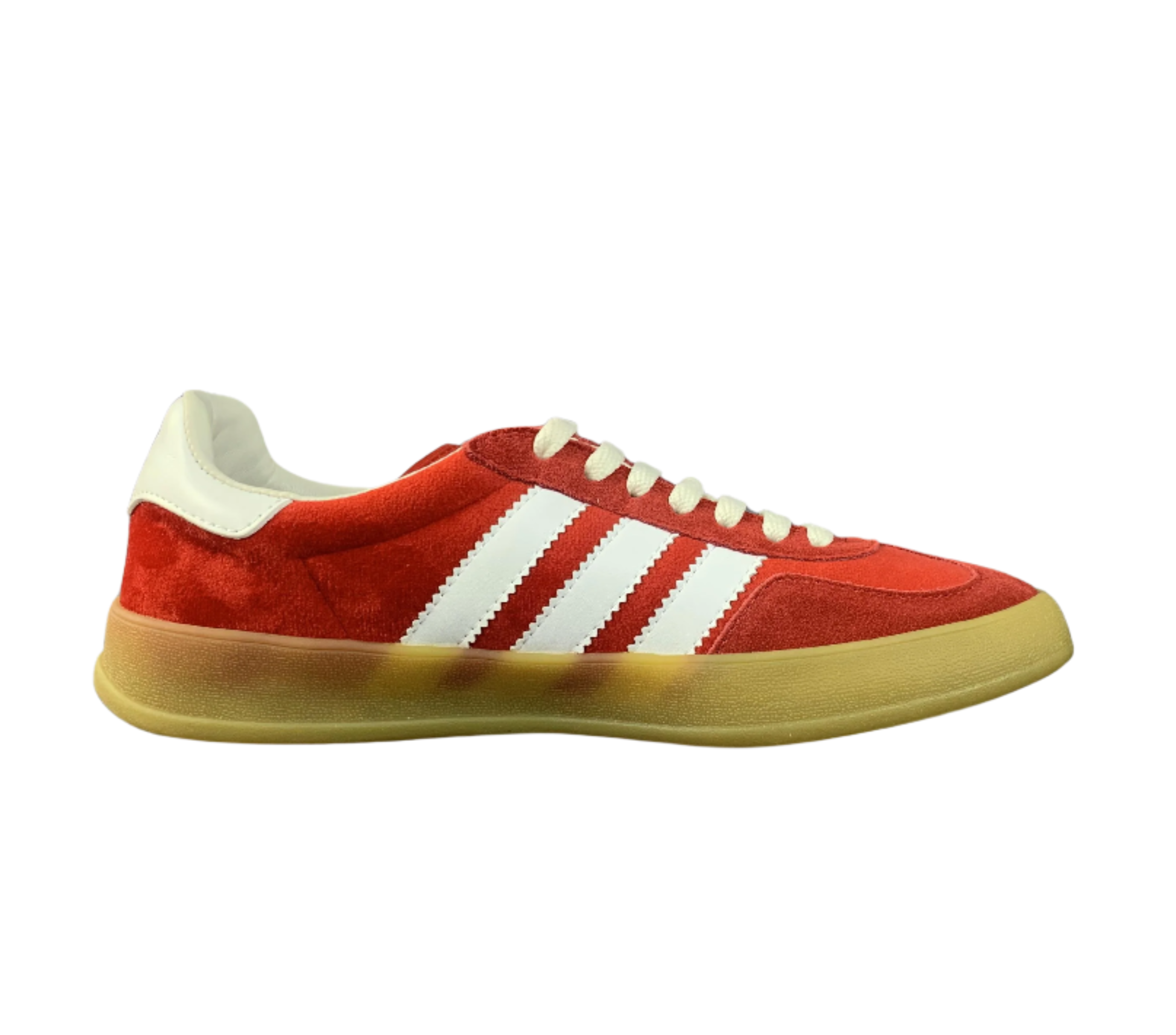 Adidas Gazelle x Gucci - Scarlet Red & White Stripes