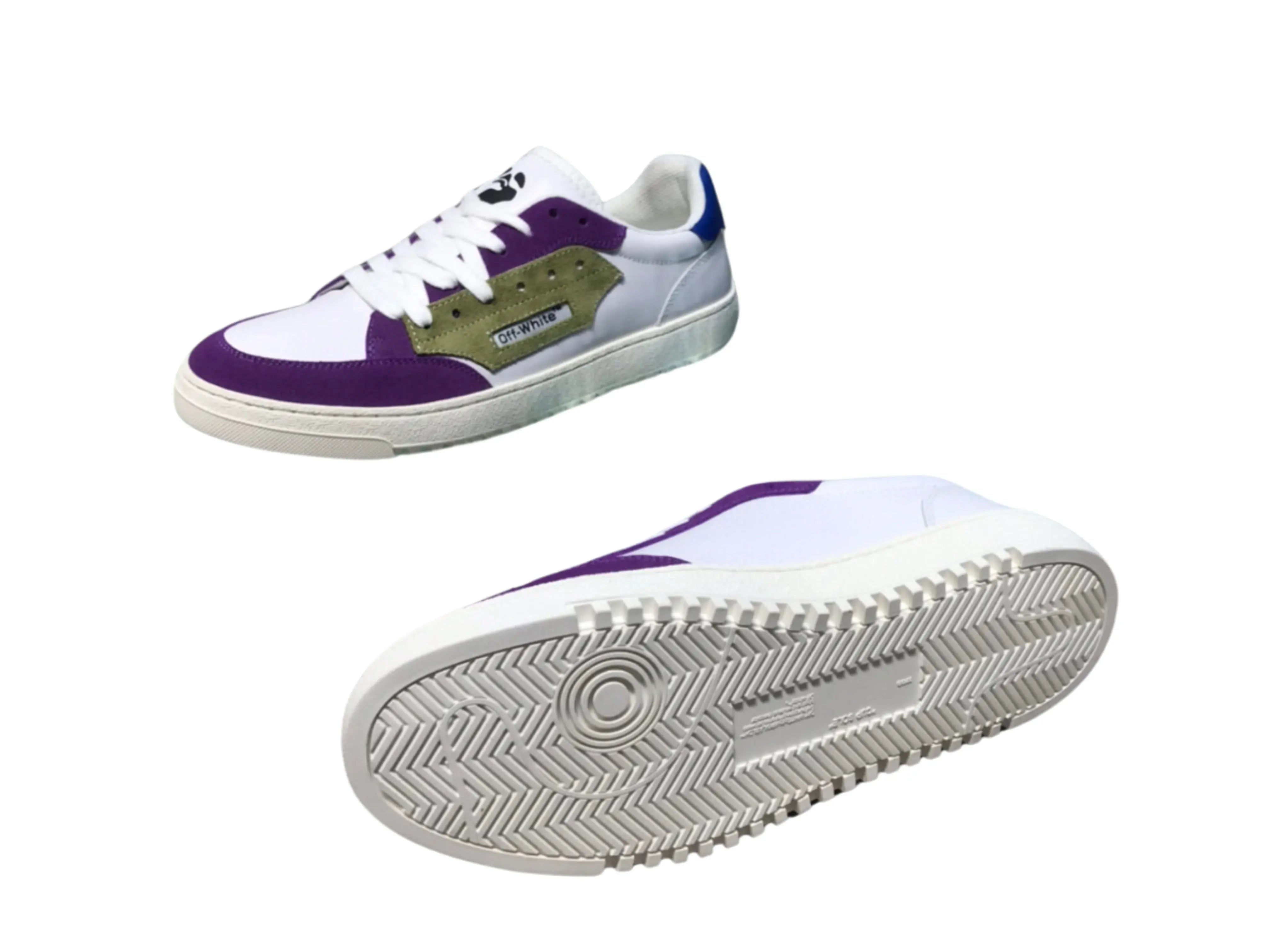 Off-White 5.0 Low Top - White, Purple & Olive Off-White