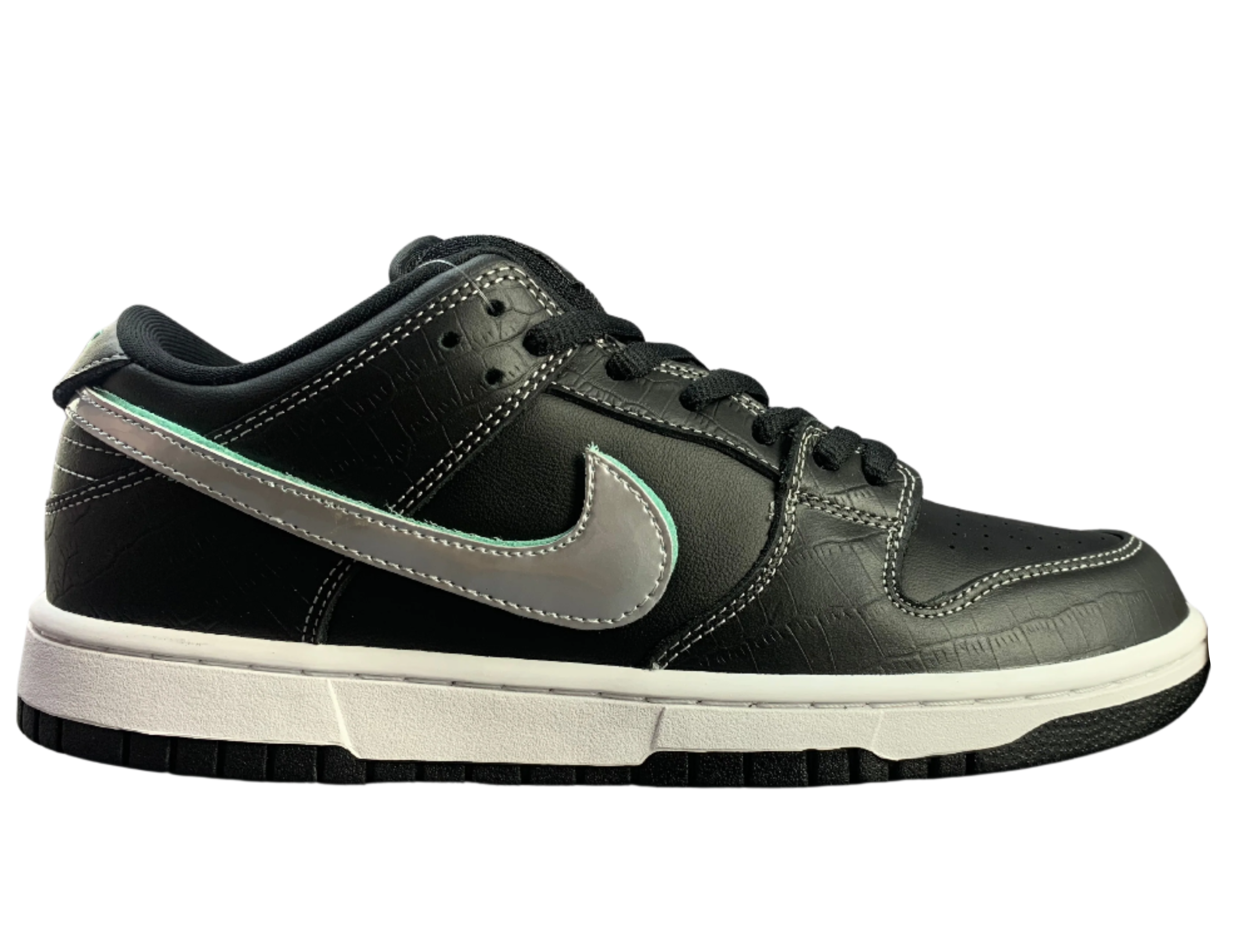 SB Dunk Low - Black Croc Reflective