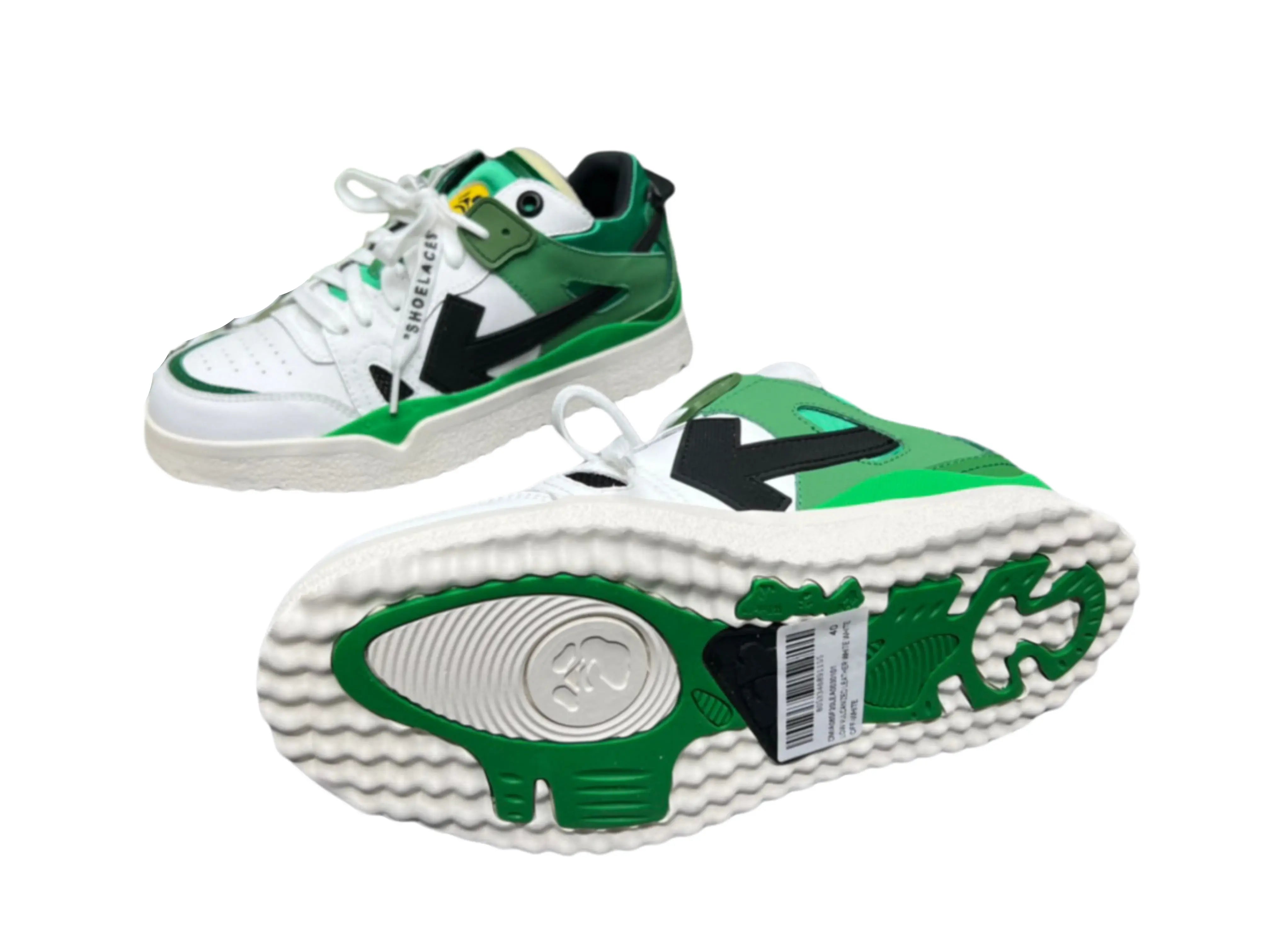 Off-White Mid Top Sponge - Green & White Off-White