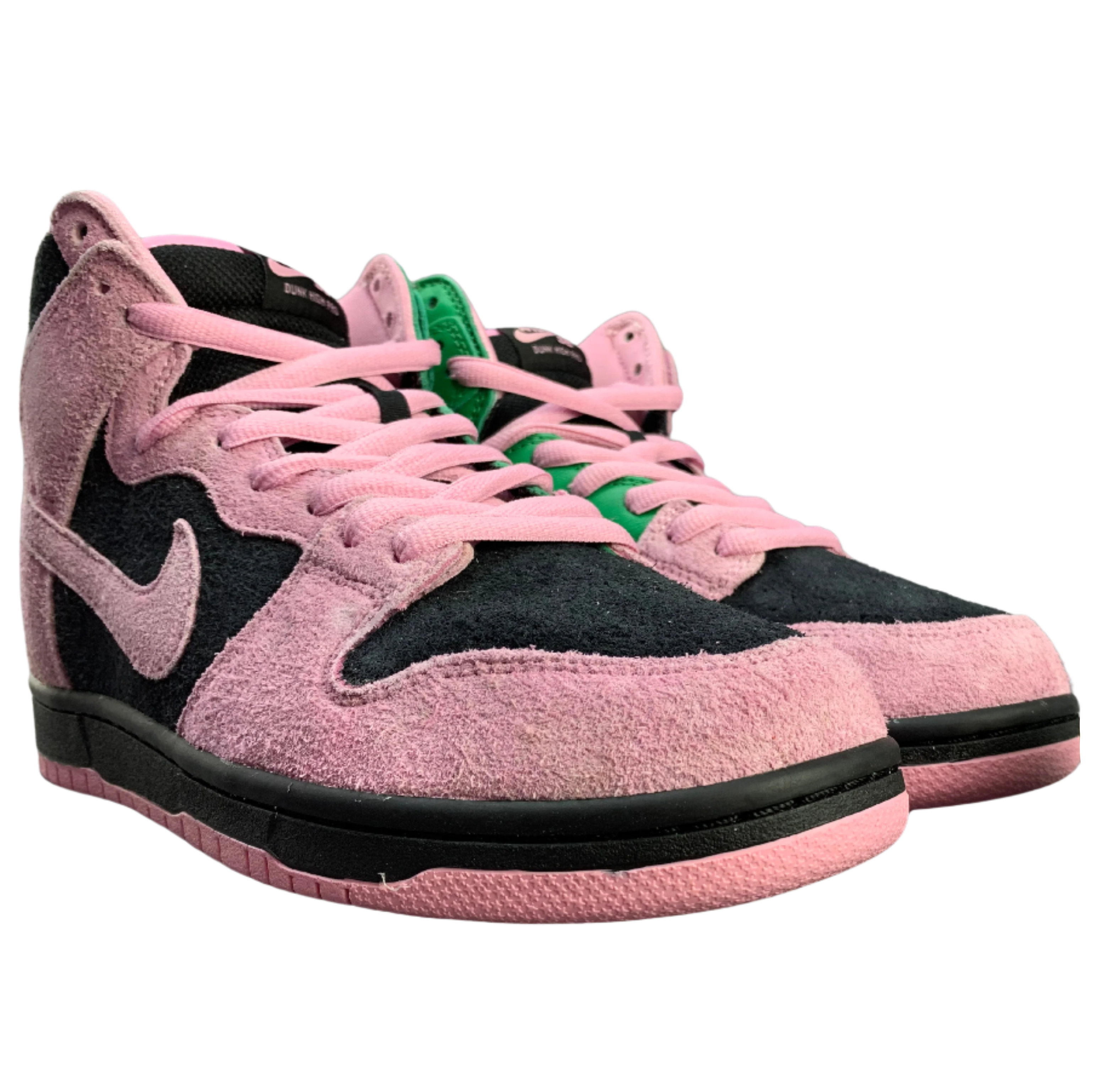 SB Dunk High - Pink & Black Suede Edition