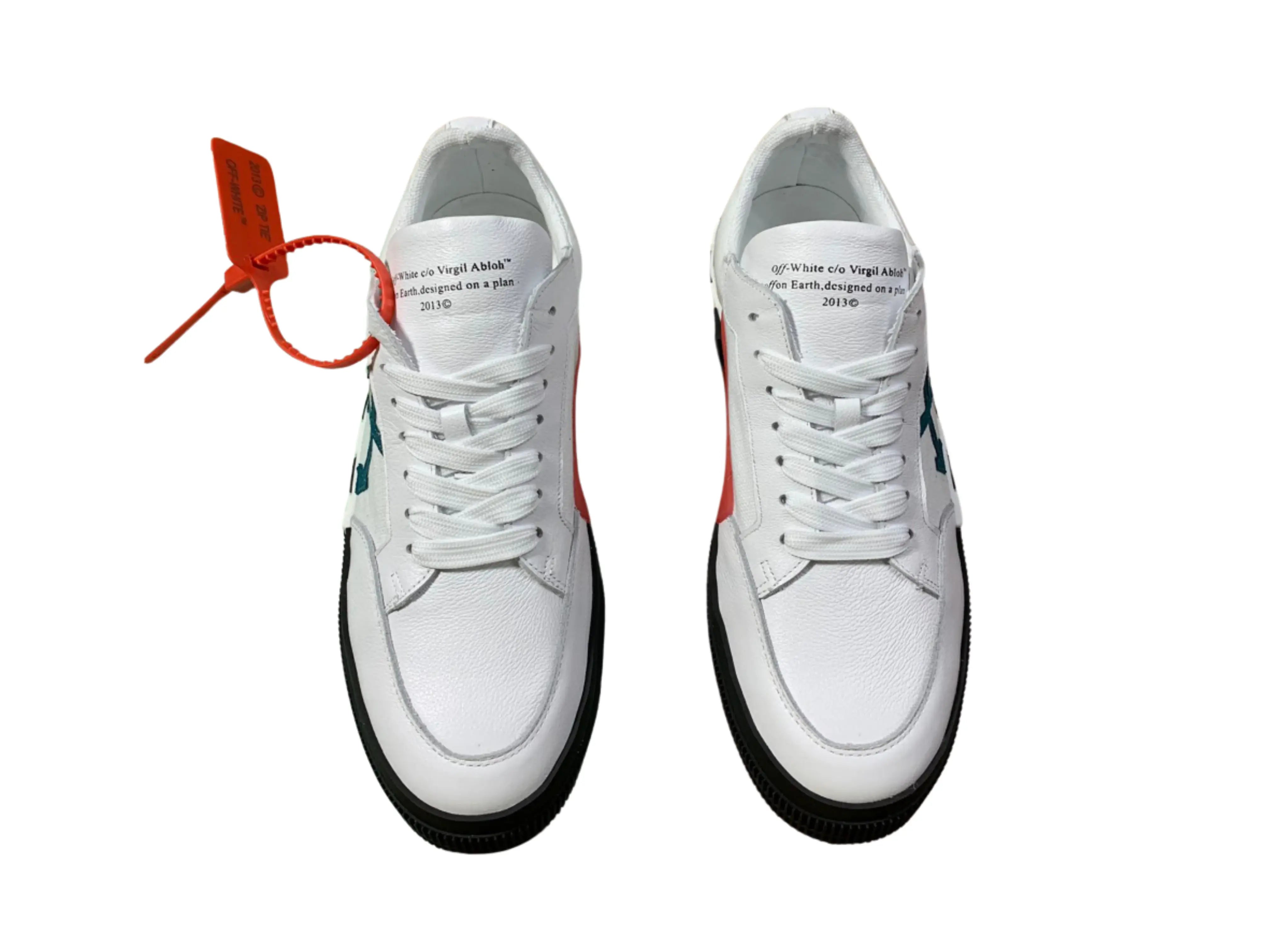 Off-White Vulcanized Low Top - White & Teal Off-White