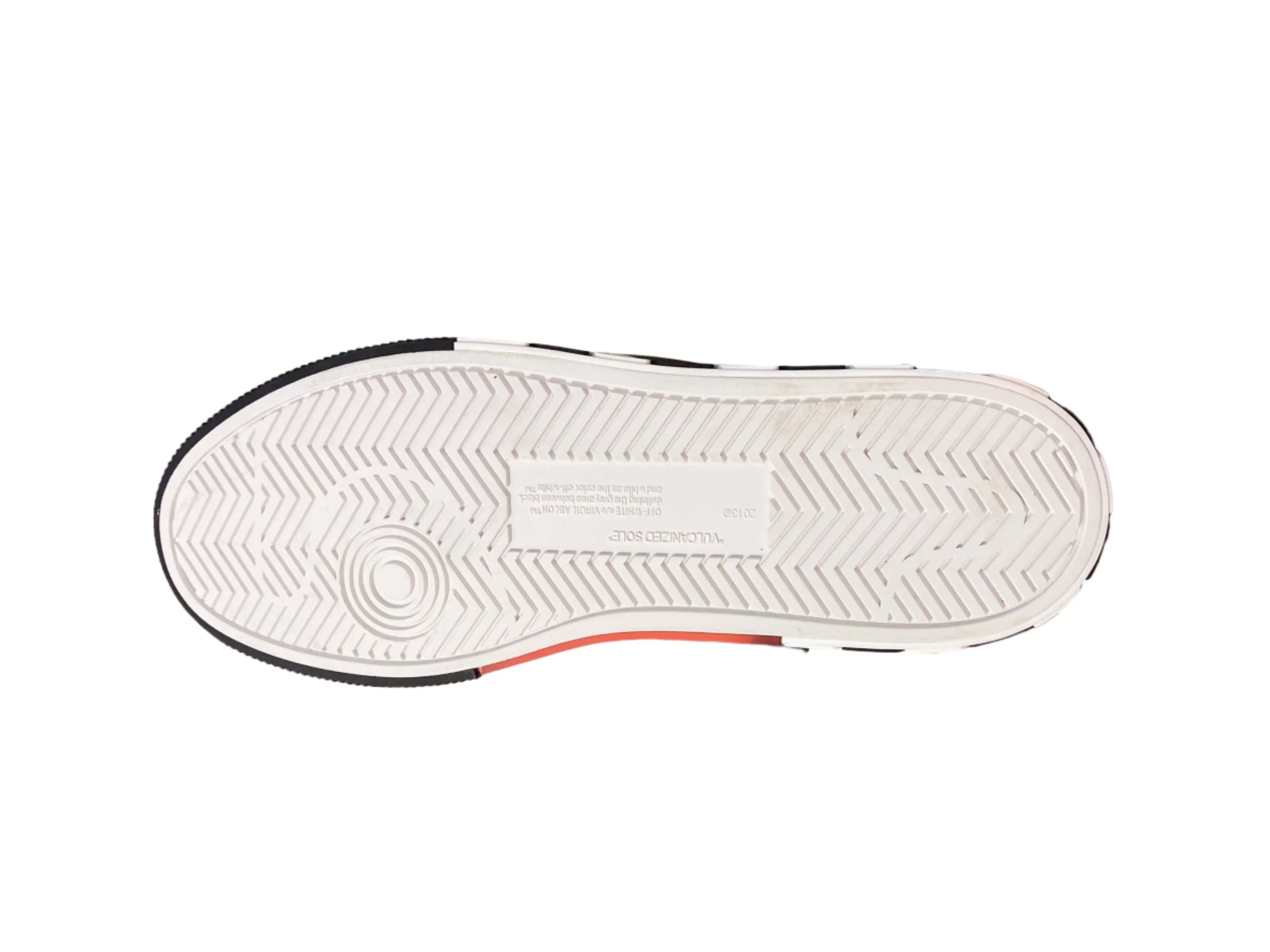Off-White Vulcanized Low Top - Black & White Stripe - B-Shop