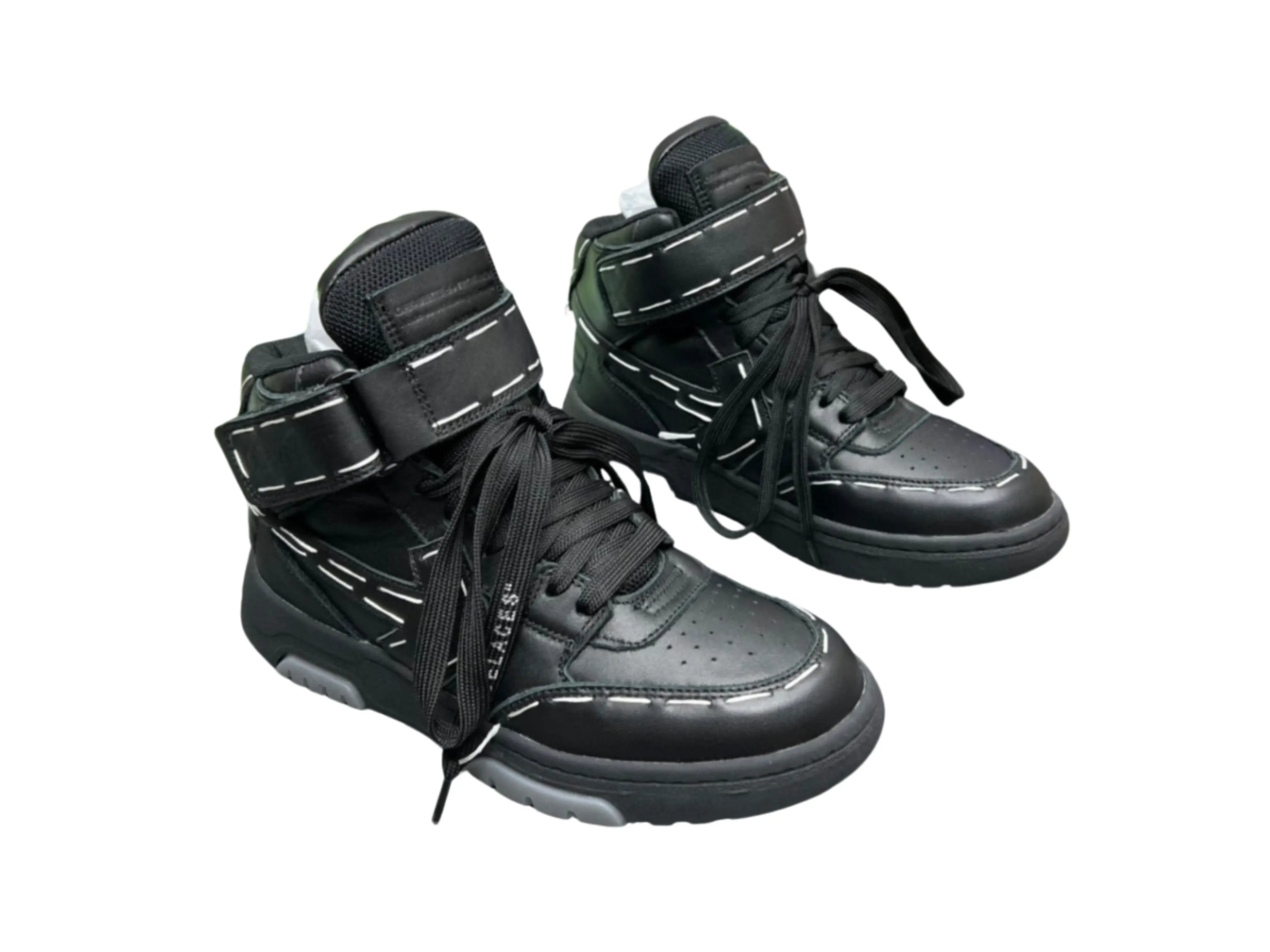 Off-White Ooo Mid Sartorial High Top - Black & White Stitch Off-White