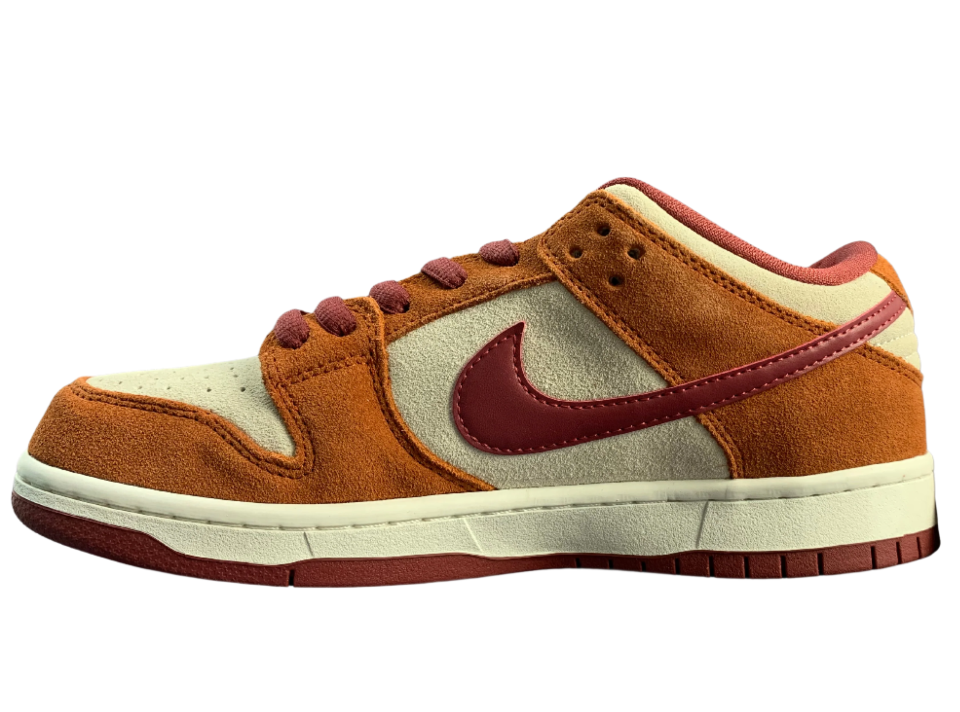 SB Dunk Low - Orange Suede & Red Swoosh