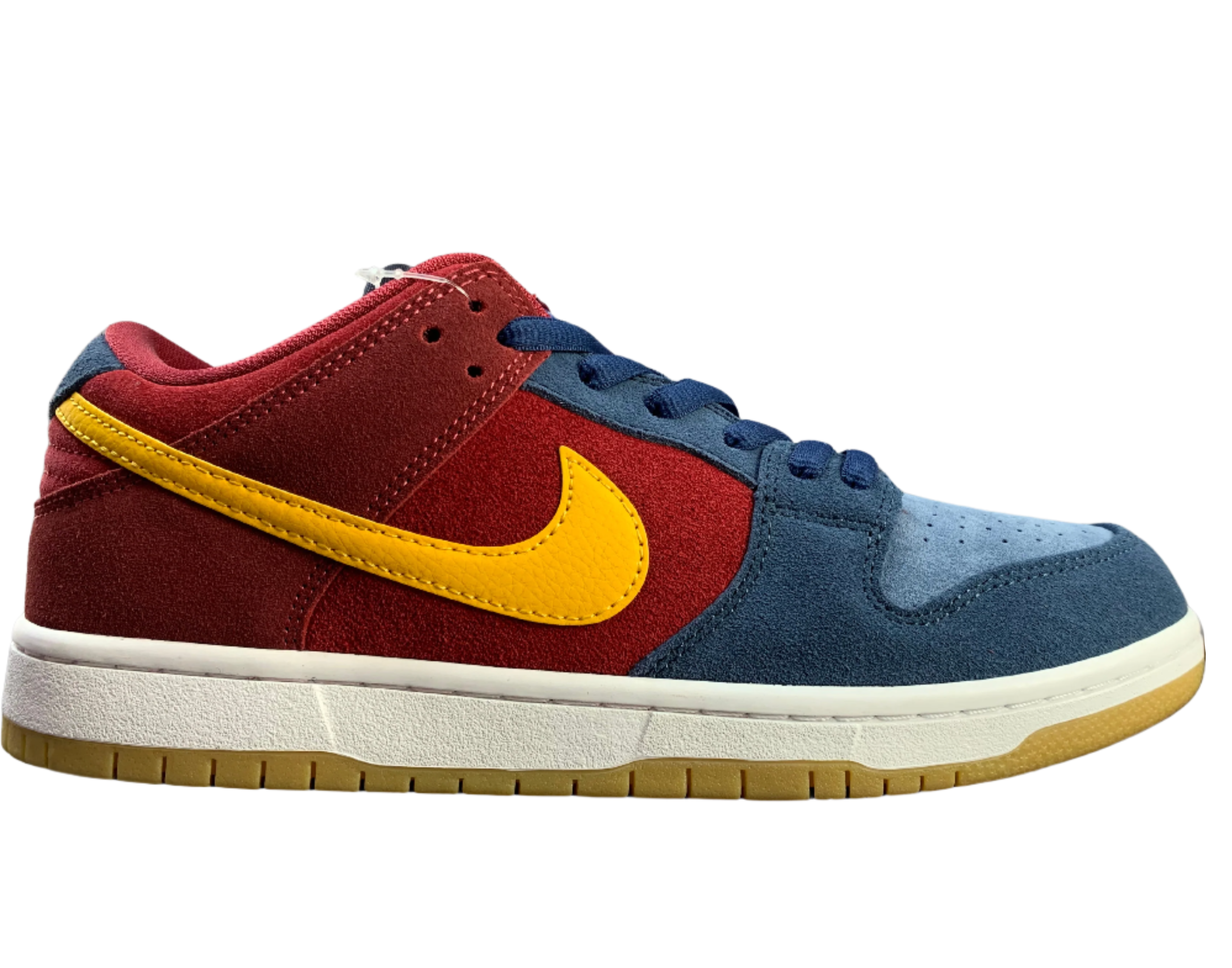 SB Dunk Low Barcelona - Navy Blue & Yellow Swoosh Edition