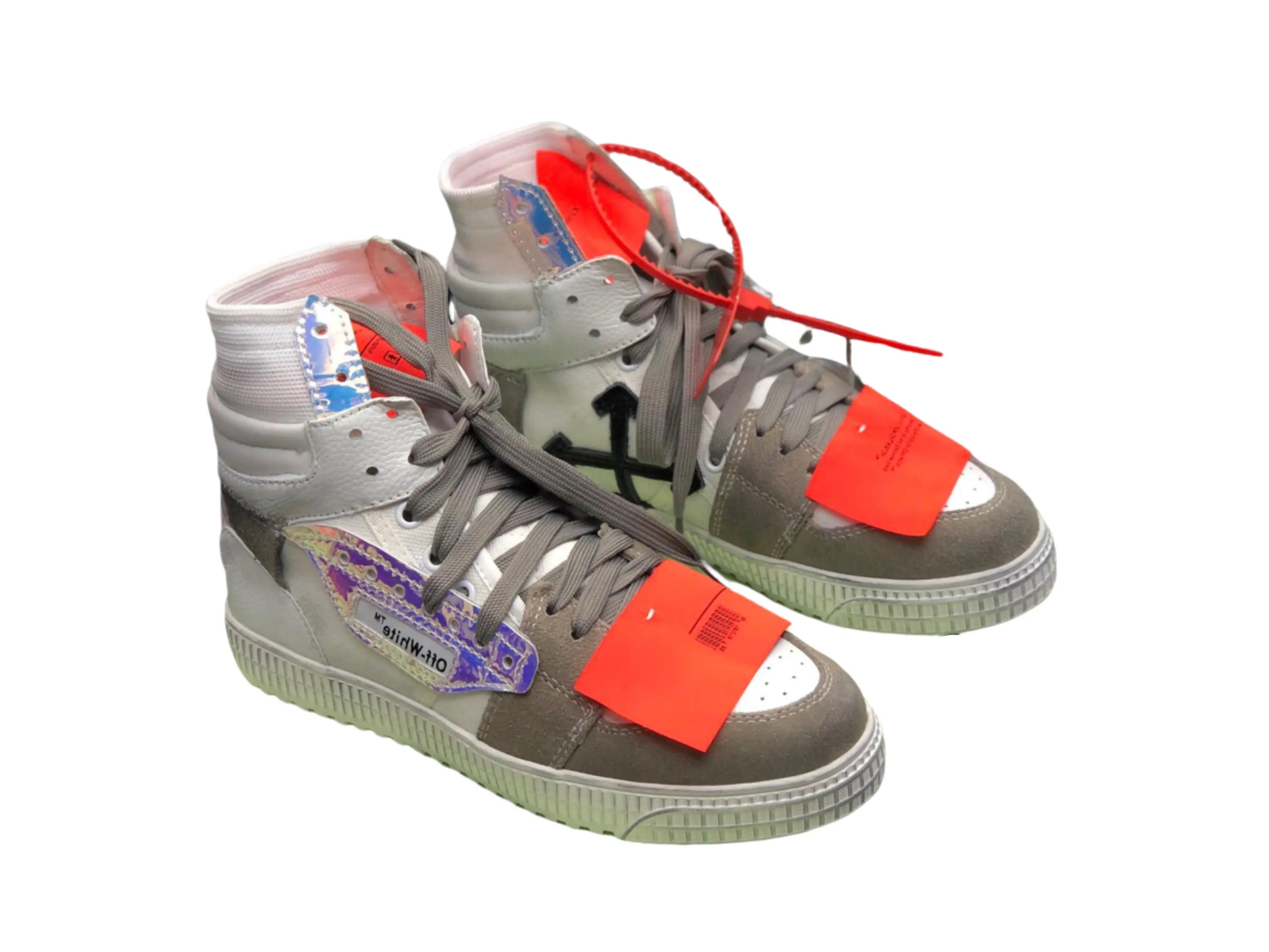 Off-White Off-Court 3.0 High Top - Grey, White & Iridescent Off-White