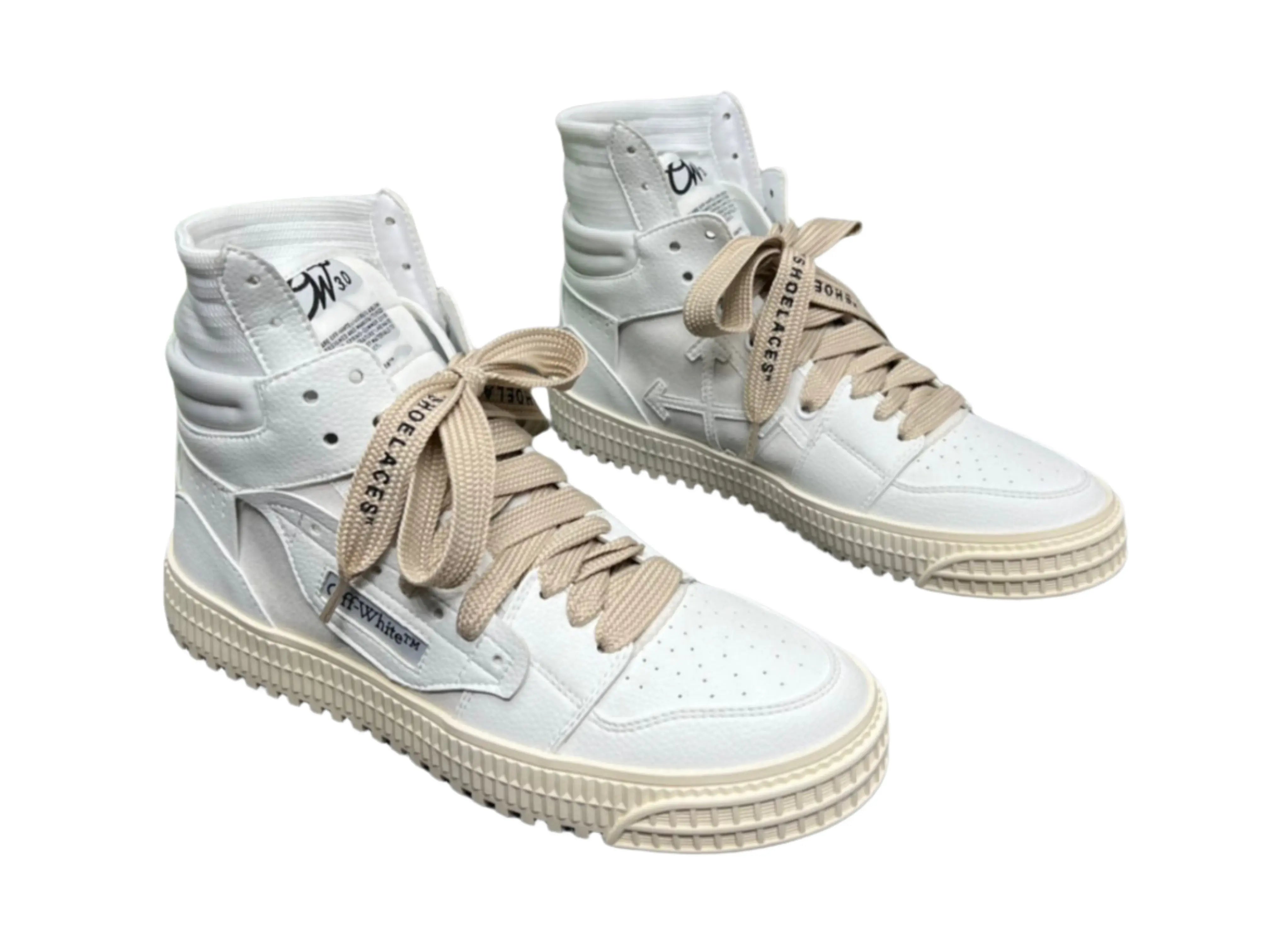 Off-White 3.0 Off Court High Top - White & Beige Off-White