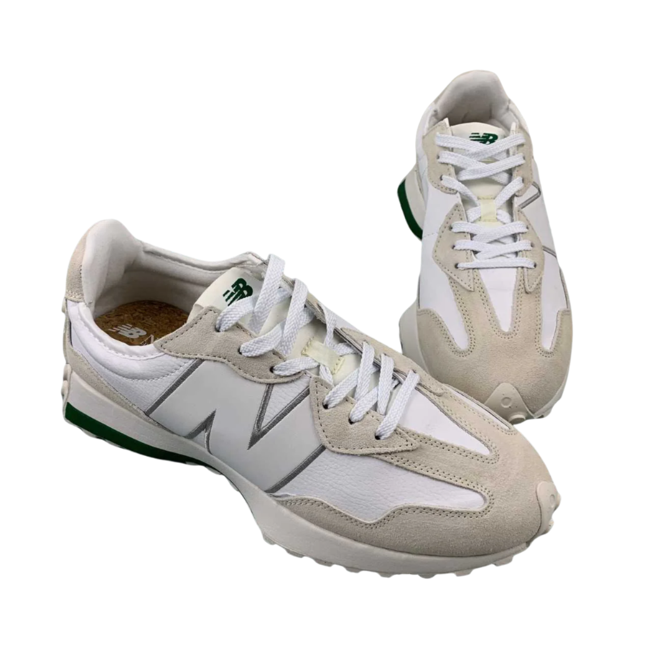 New Balance 327 - White & Green Classic