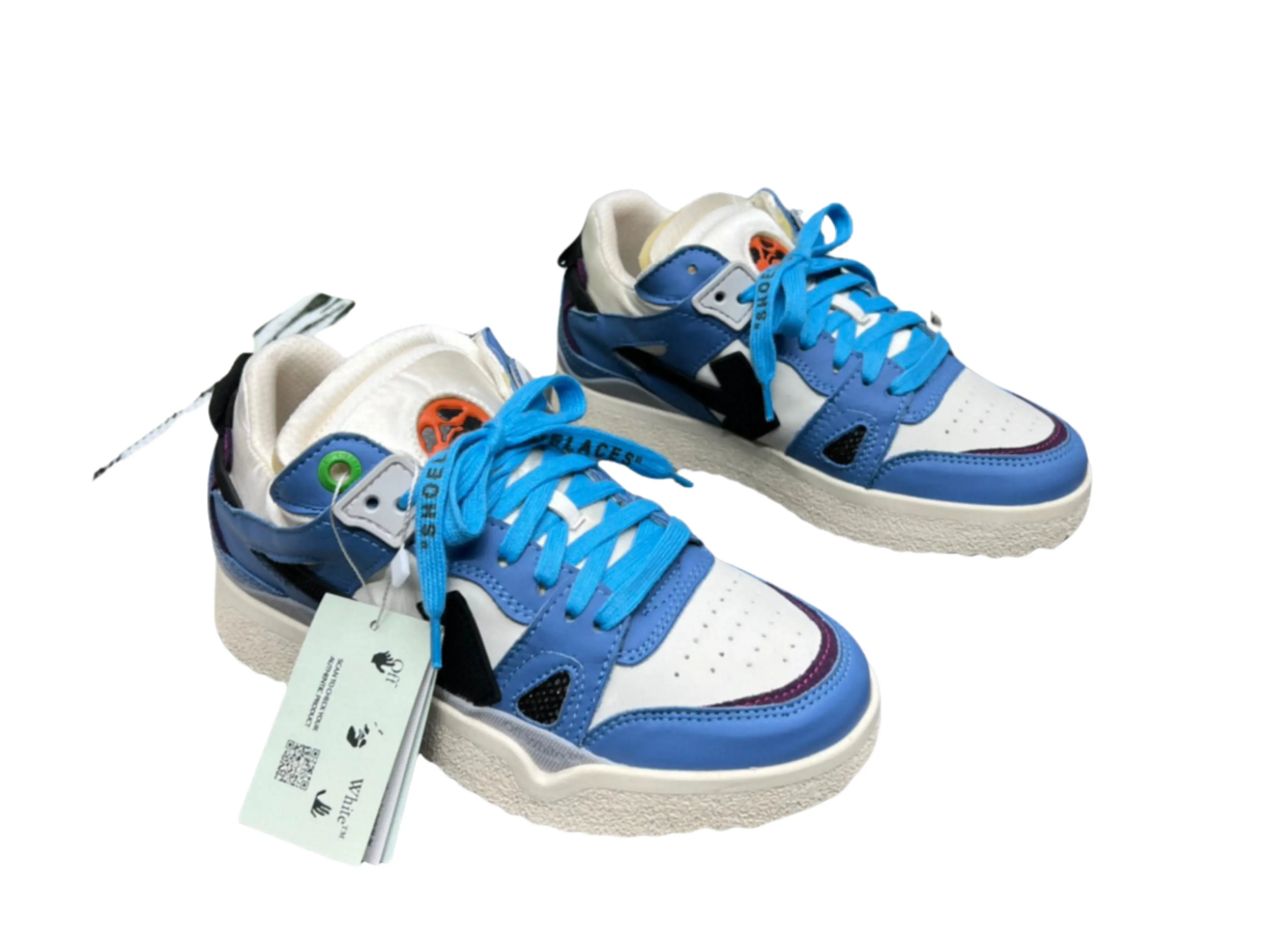 Off-White Mid Top Sponge - Blue & White Off-White