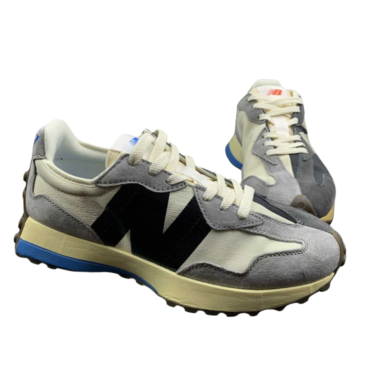 New Balance 327 - Grey & Blue Fusion