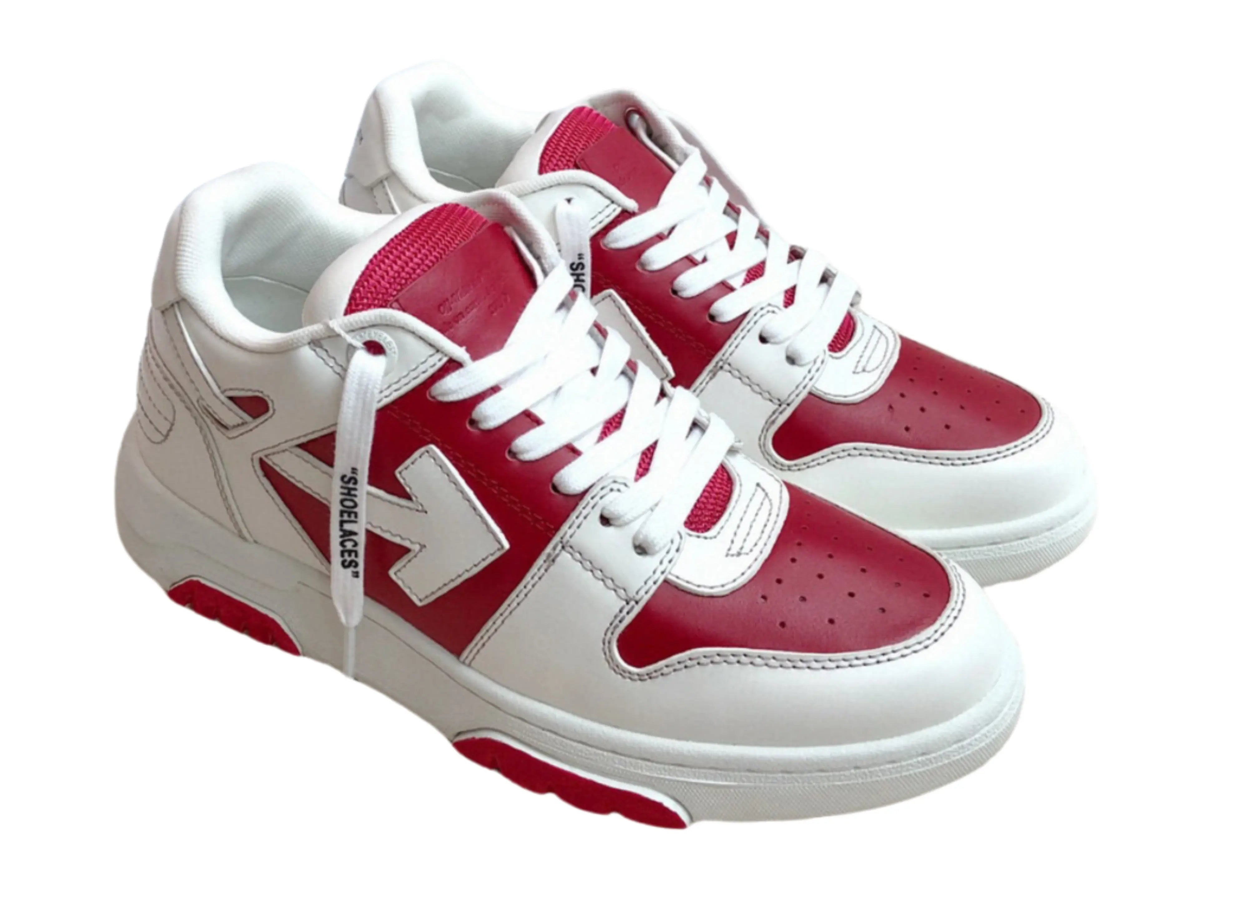 Off-White Out Of Office Low Top - Red & White Off-White