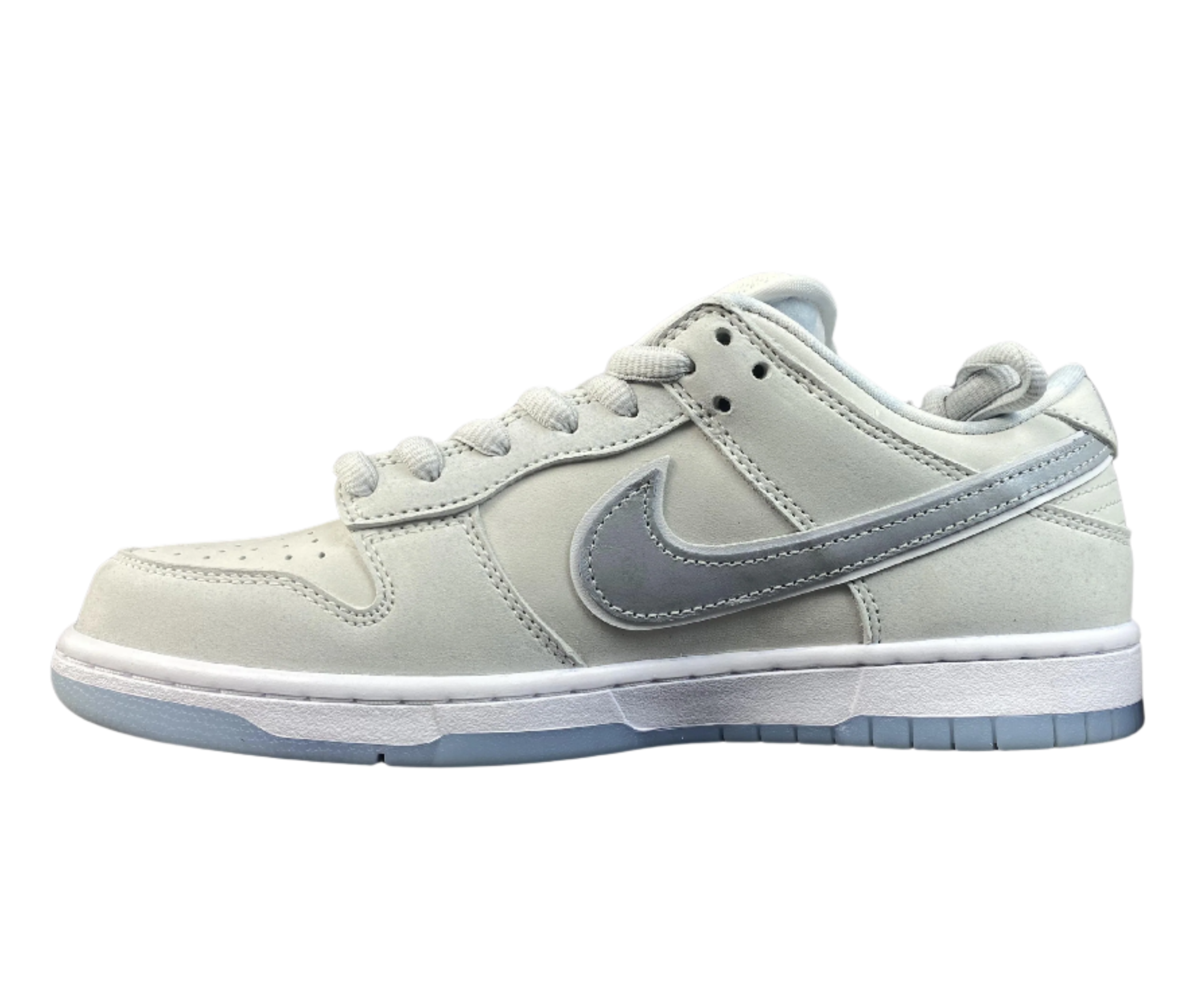 SB Dunk Low - White & Light Gray