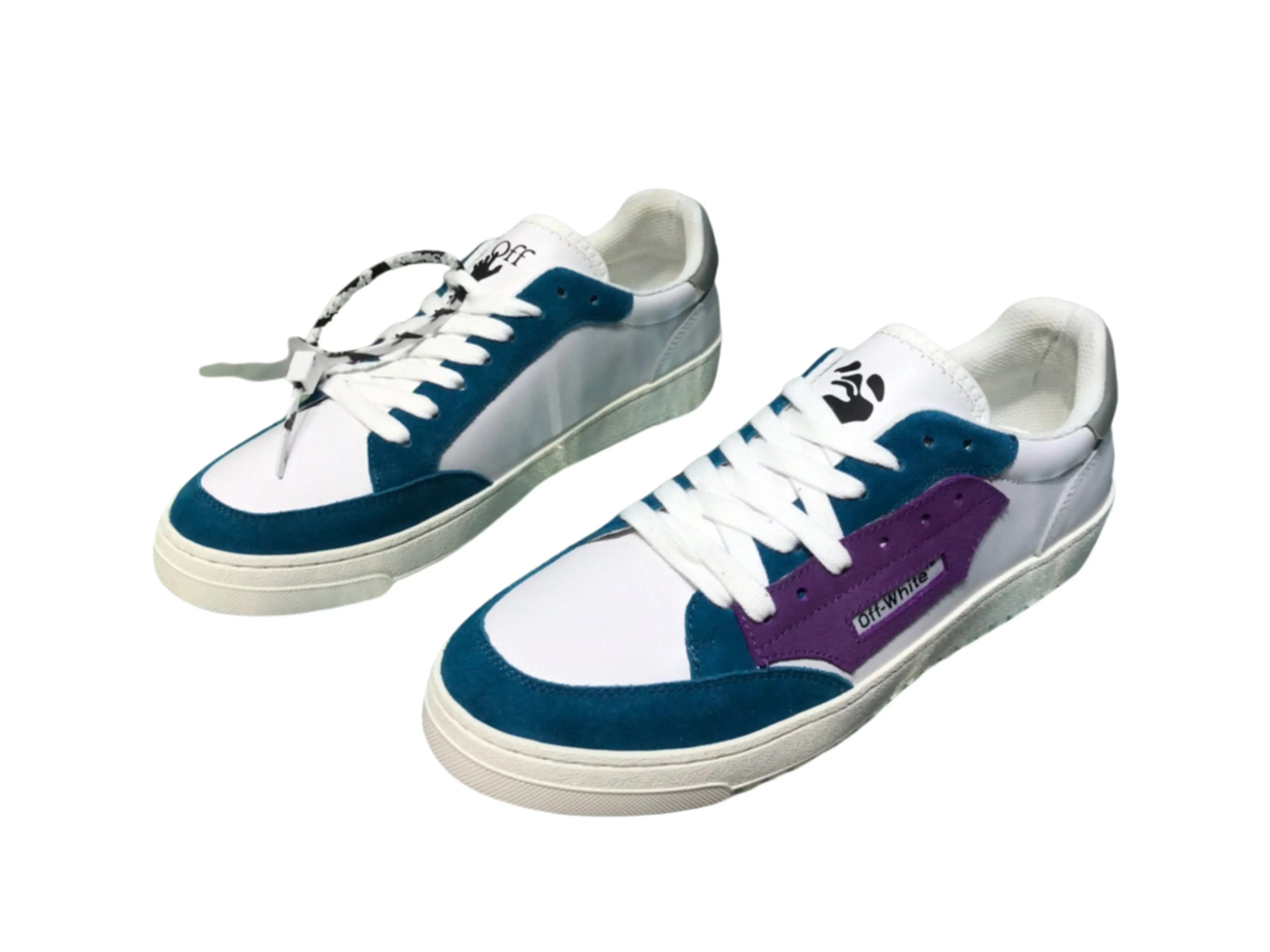 Off-White 5.0 Low Top - White, Blue & Purple Off-White