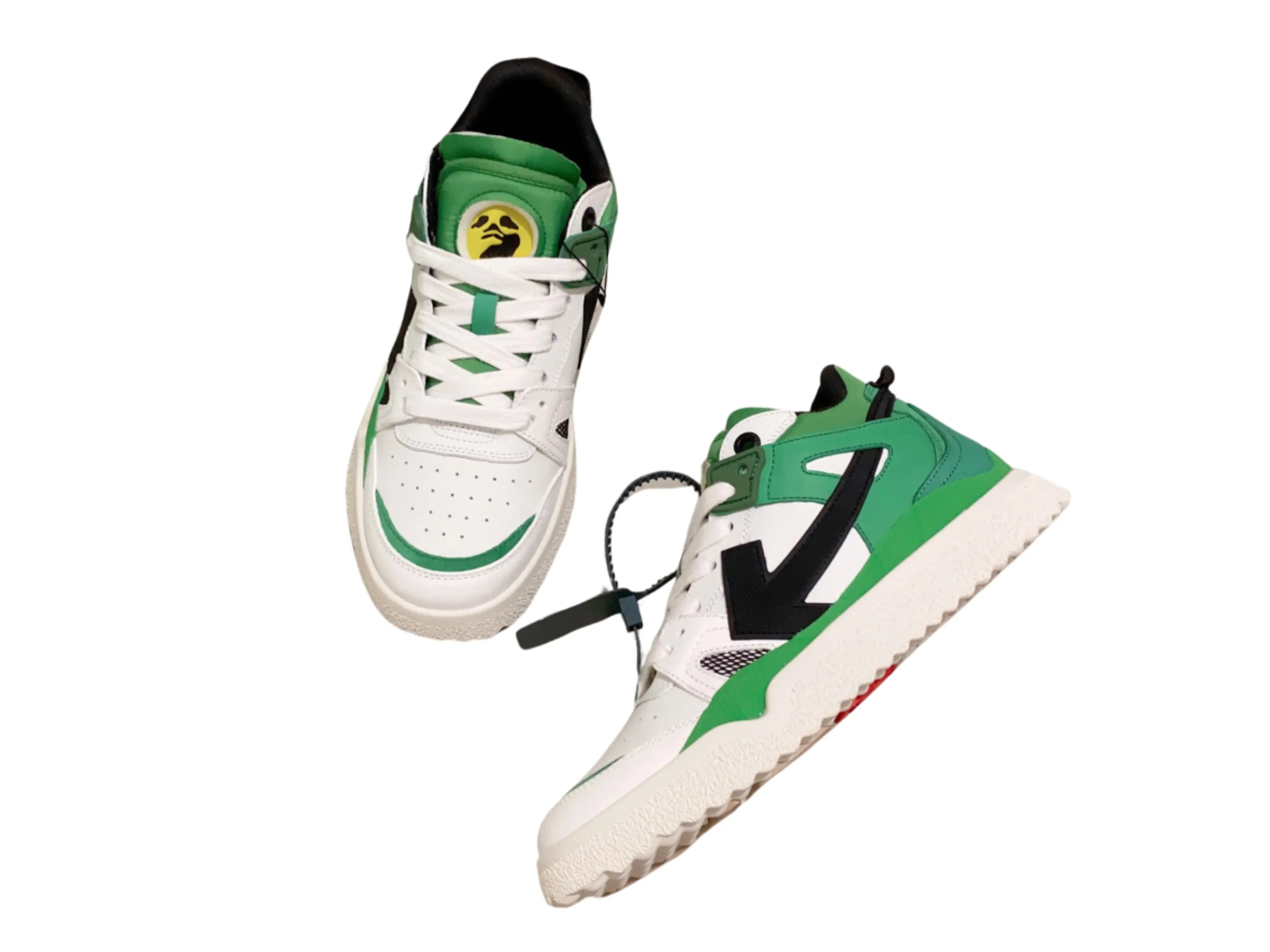 Off-White Mid-Top Sponge - White, Green & Black Off-White