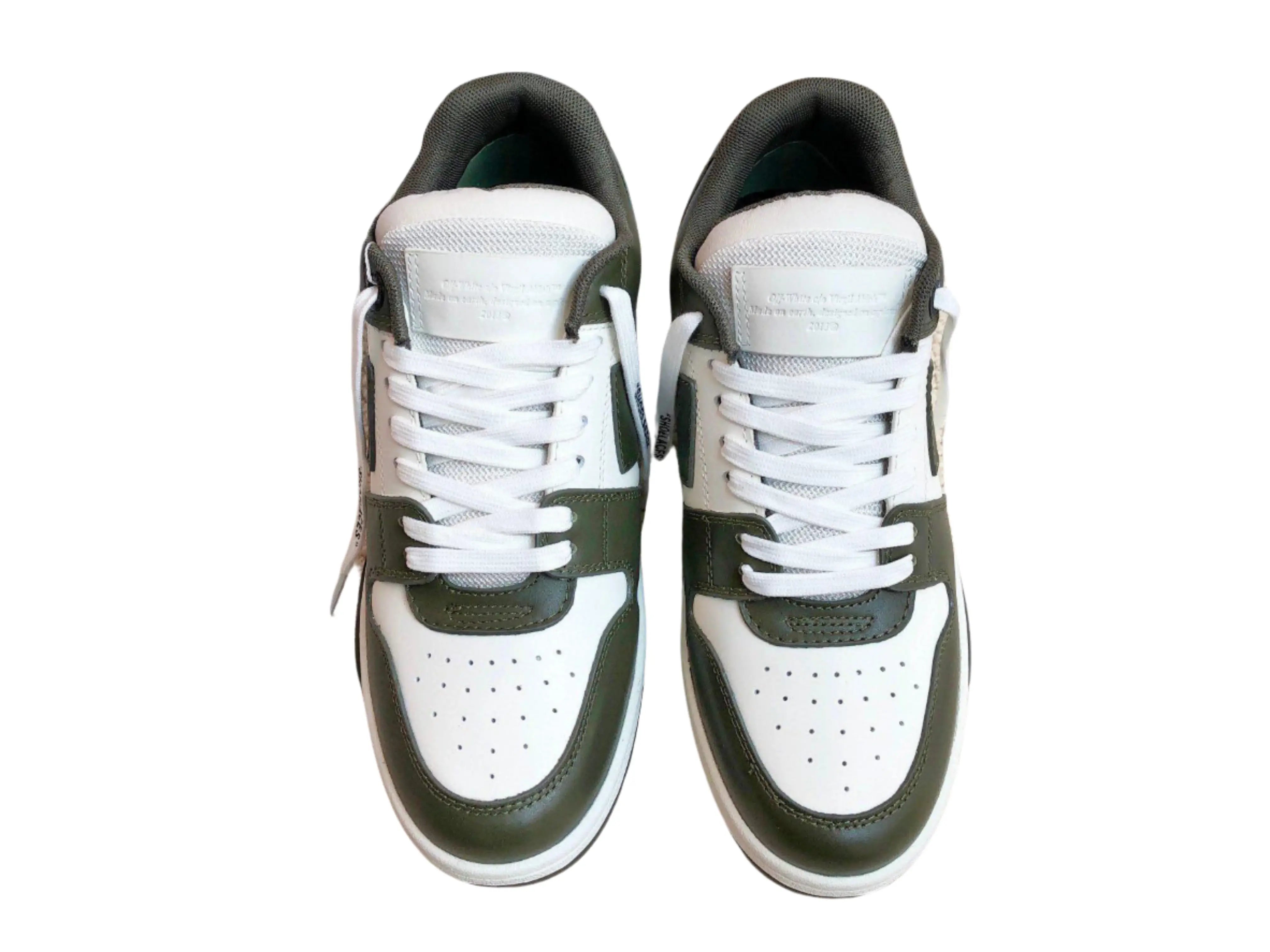 Off-White Out Of Office Low Top - White & Olive Green Off-White