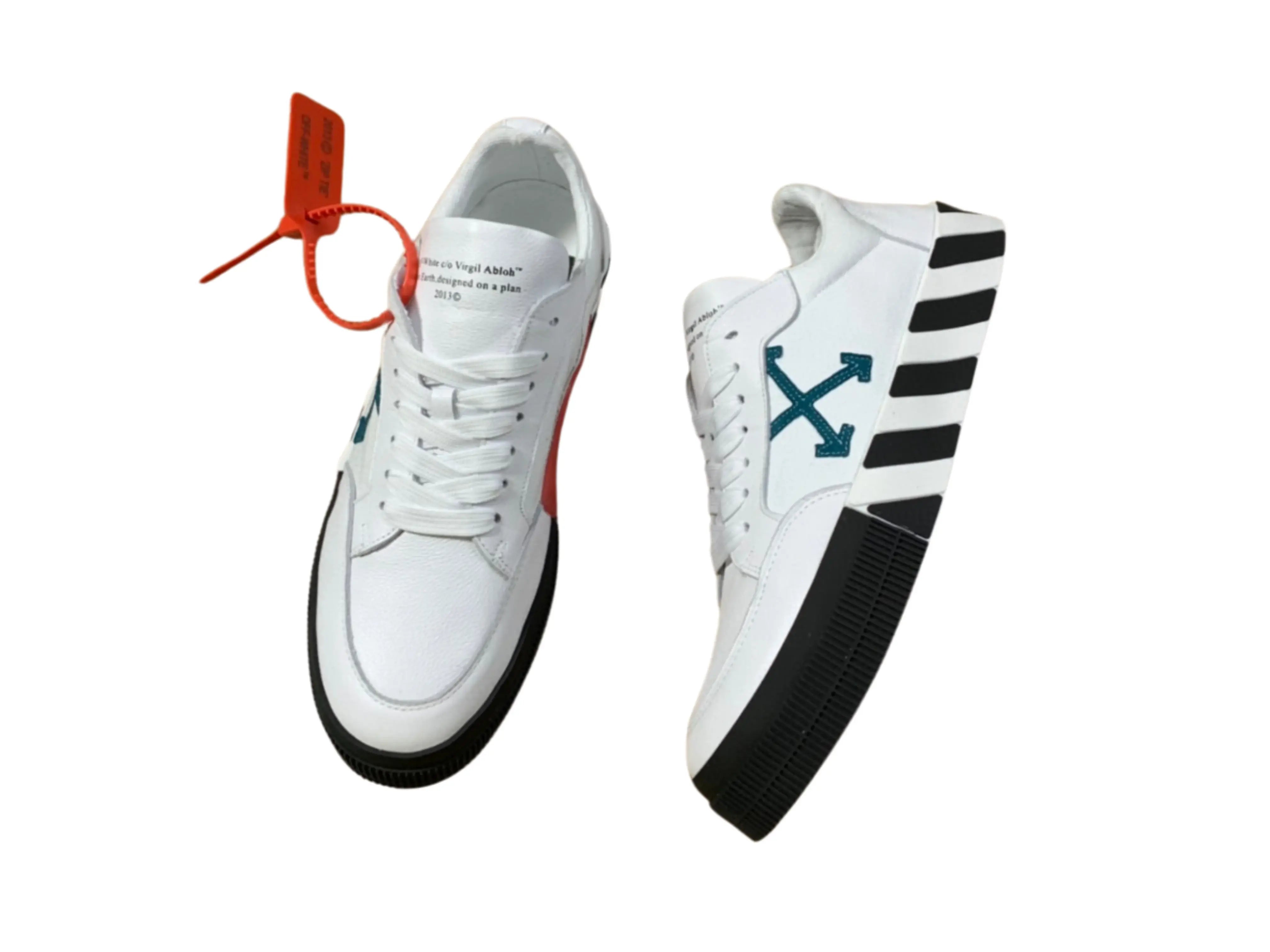 Off-White Vulcanized Low Top - White & Teal Off-White