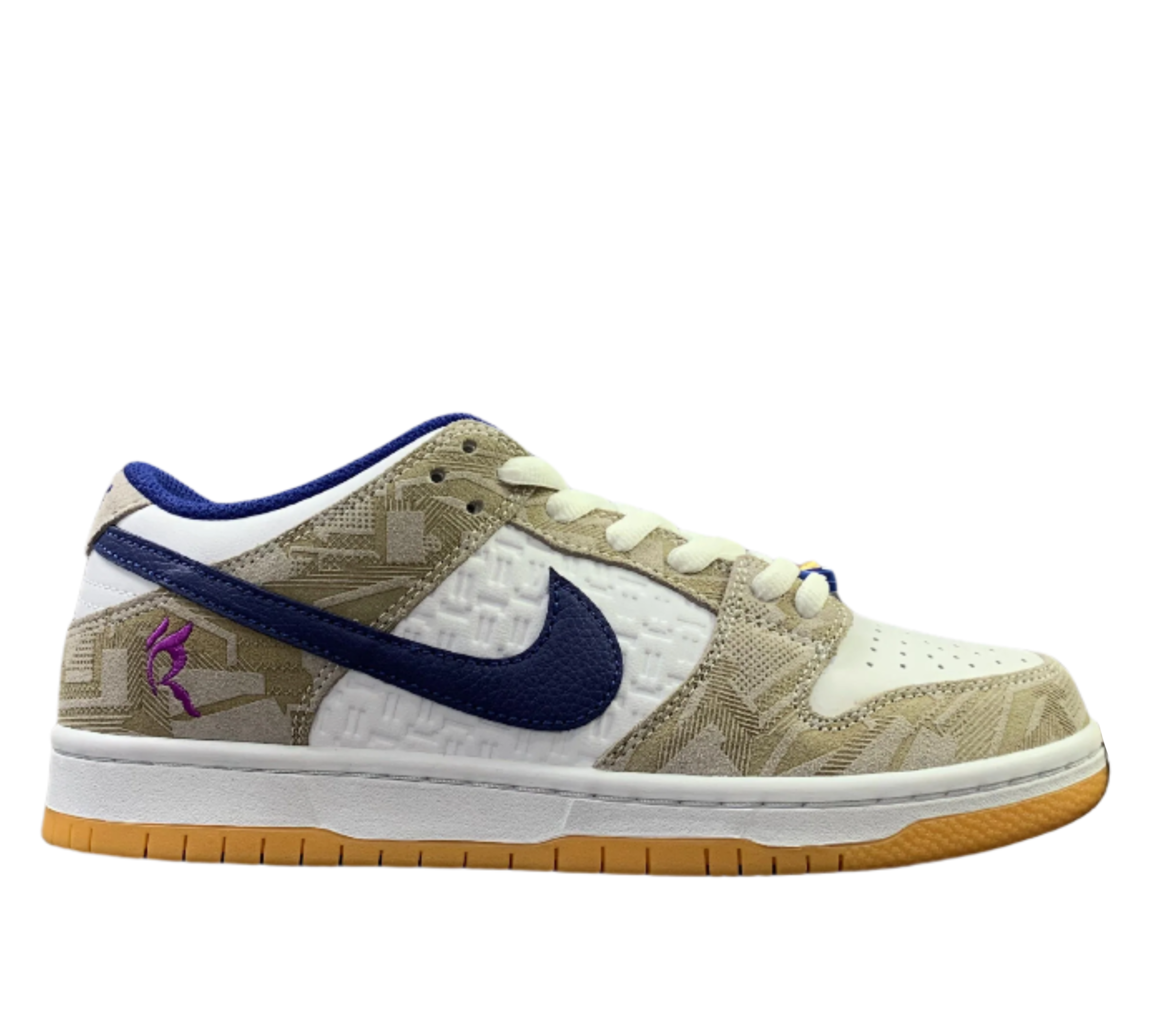 SB Dunk Low - Textured Beige & Navy