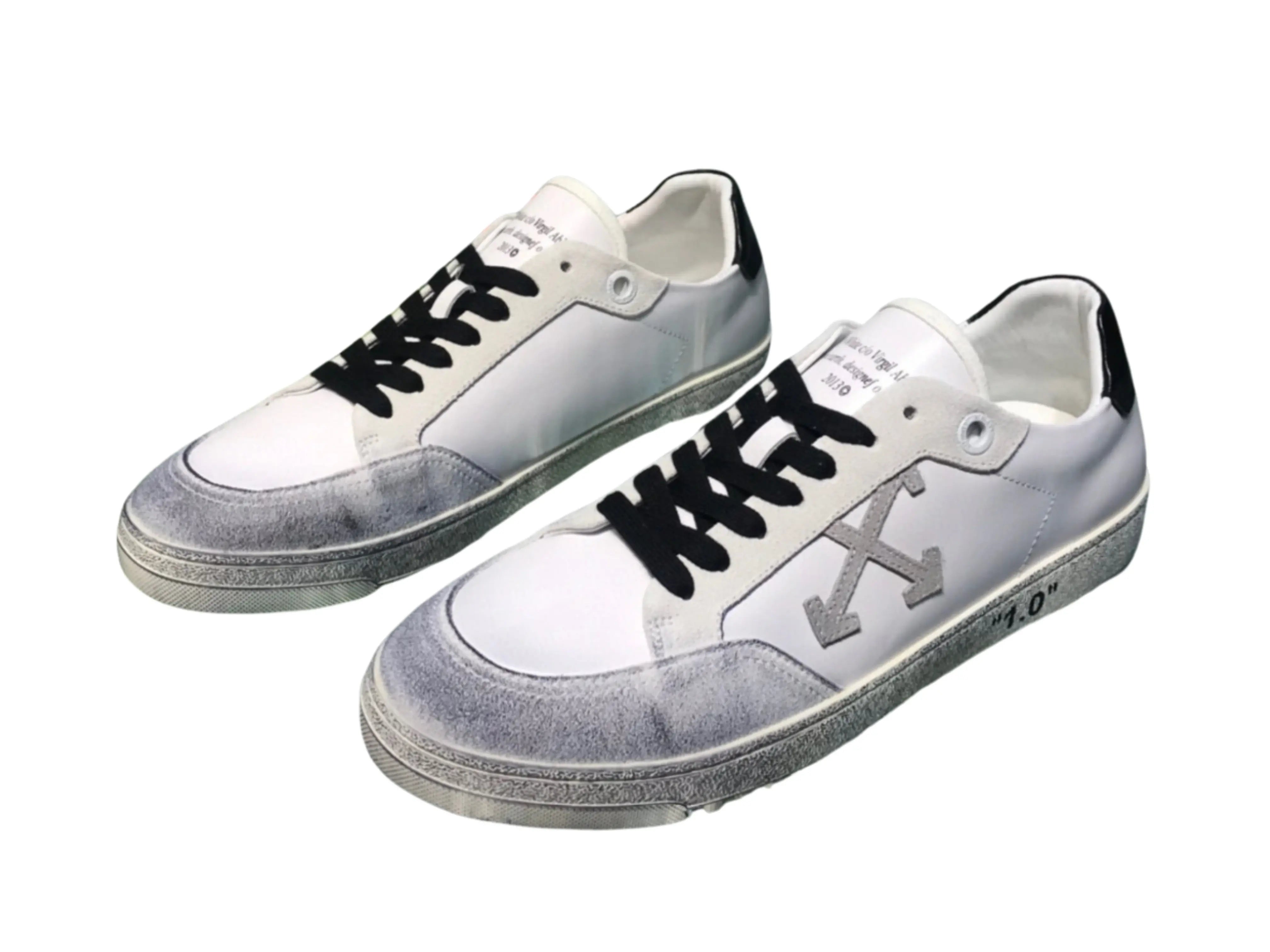 Off-White 2.0 Low Top - Distressed White & Black Off-White