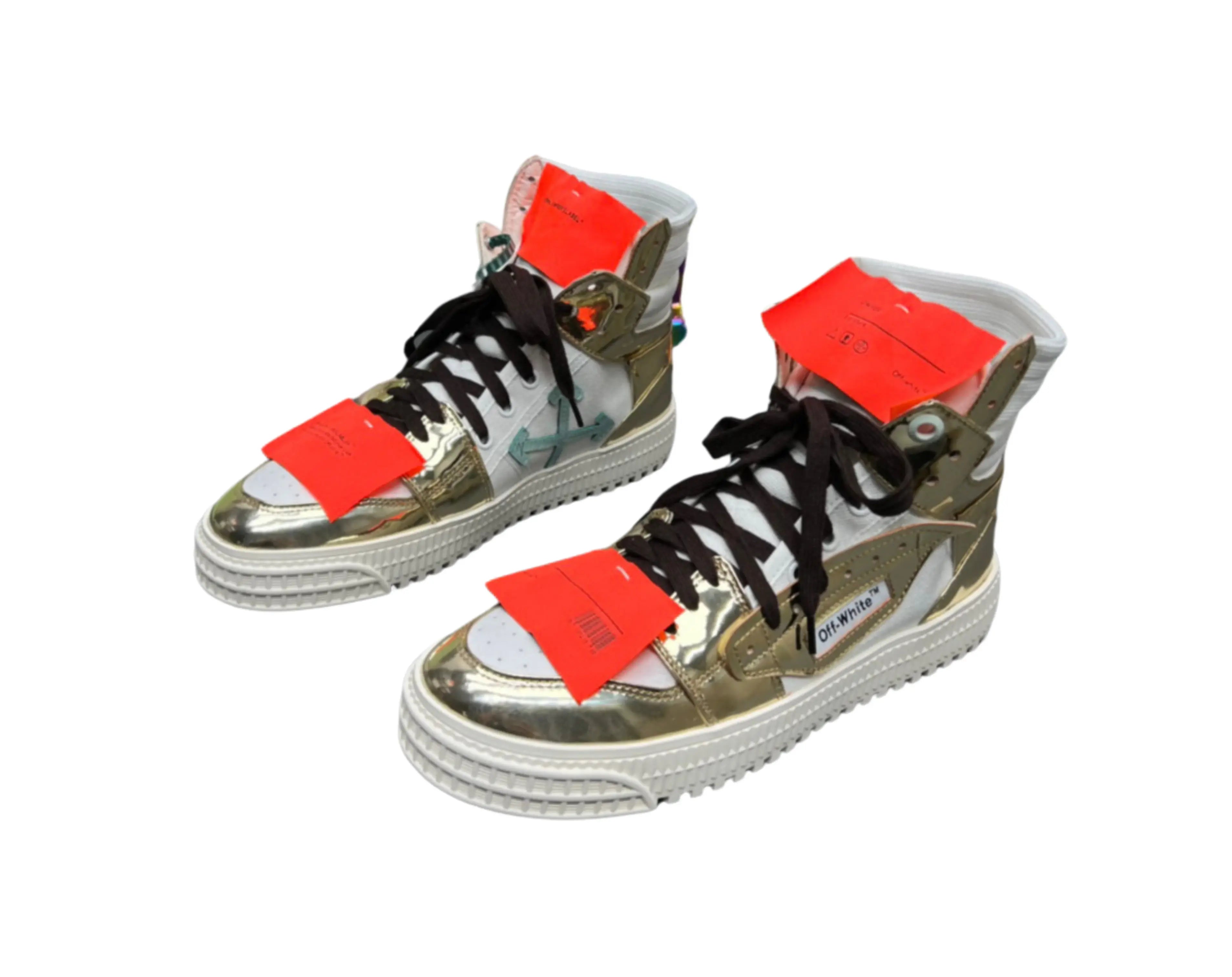 Off-White Off-Court 3.0 High Top - Gold & White Metallic Off-White