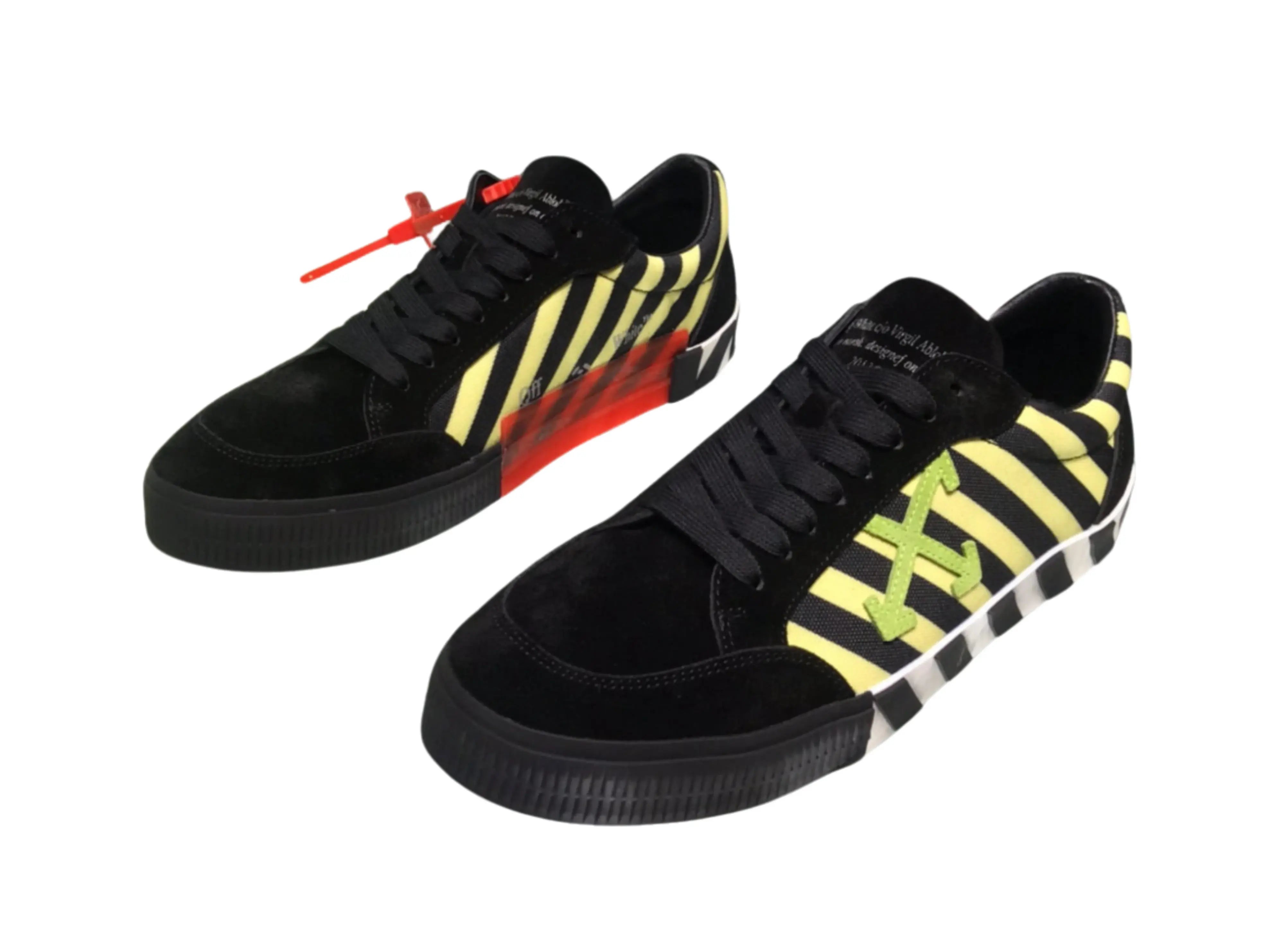 Off-White 2.0 Low Top - Black, Yellow & Green Off-White