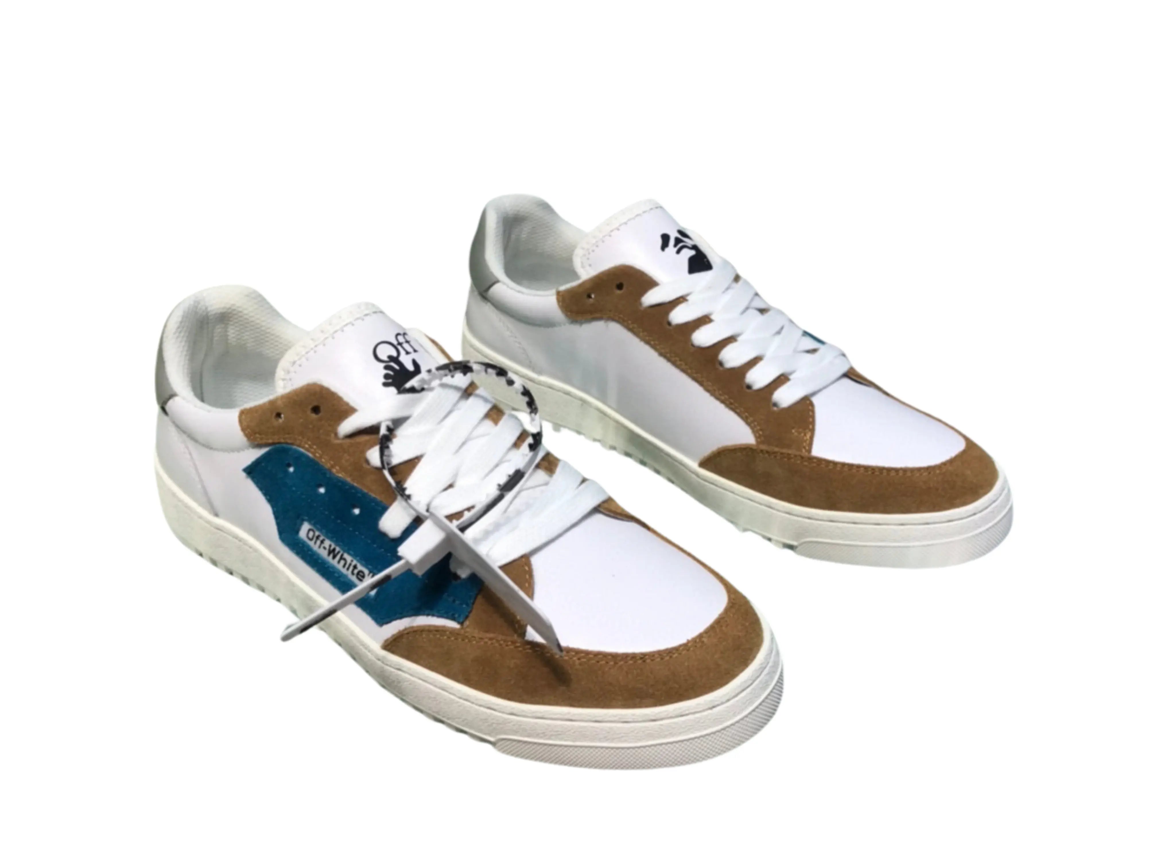 Off-White 5.0 Low Top - White, Brown & Blue Off-White