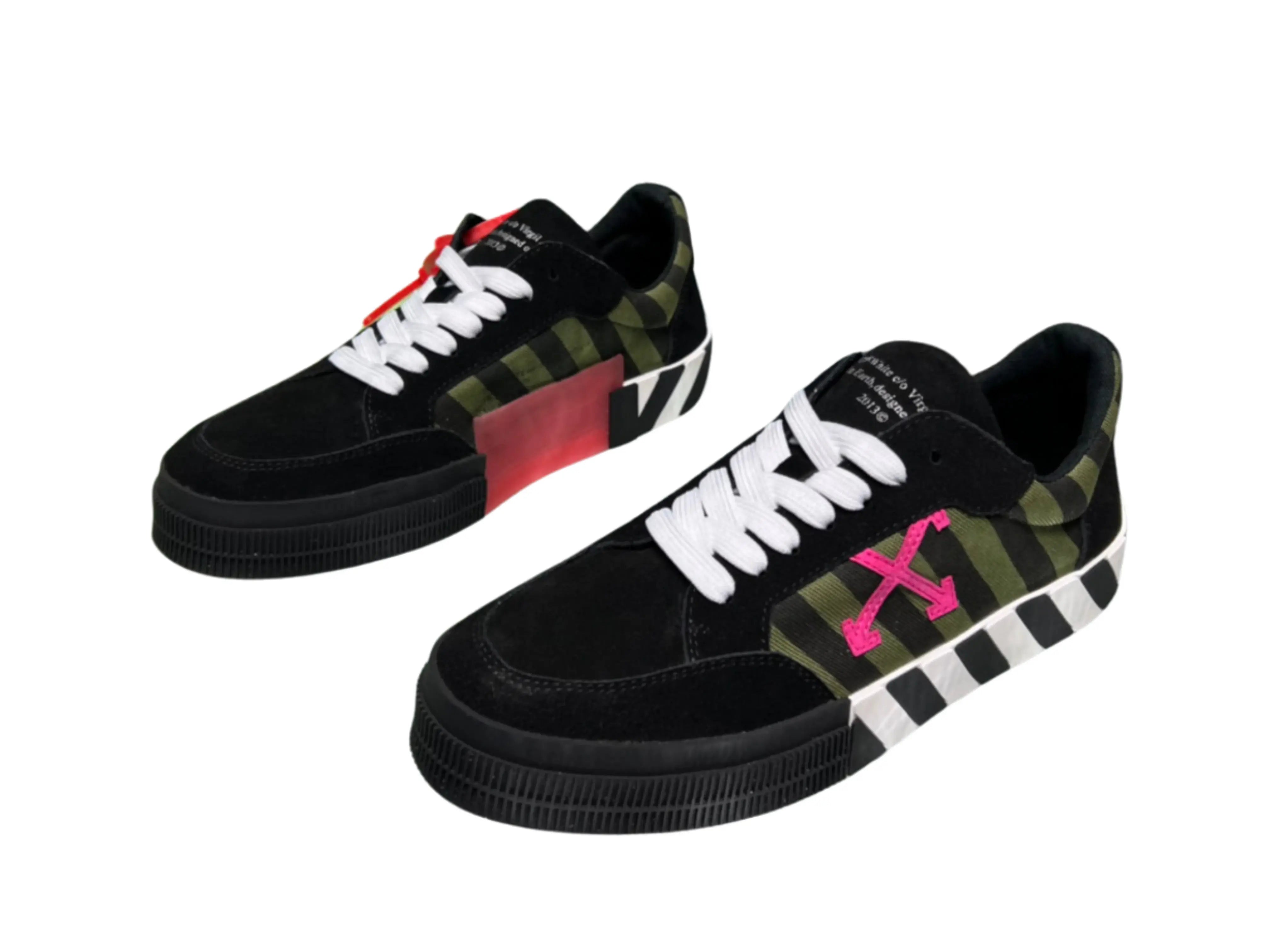 Off-White 2.0 Low Top - Black, Olive Camo & Pink Off-White
