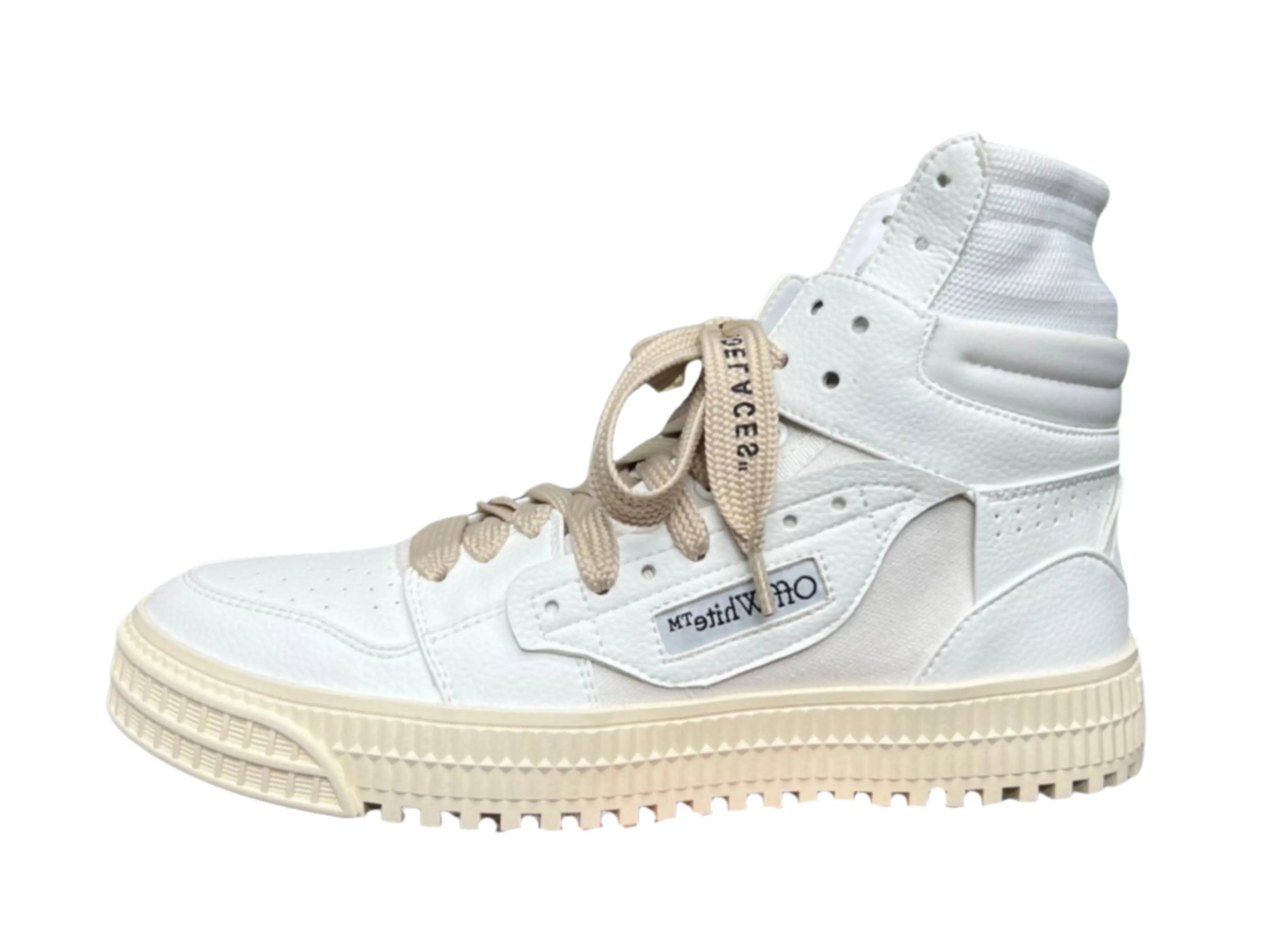Off-White 3.0 Off Court High Top - White & Beige Off-White