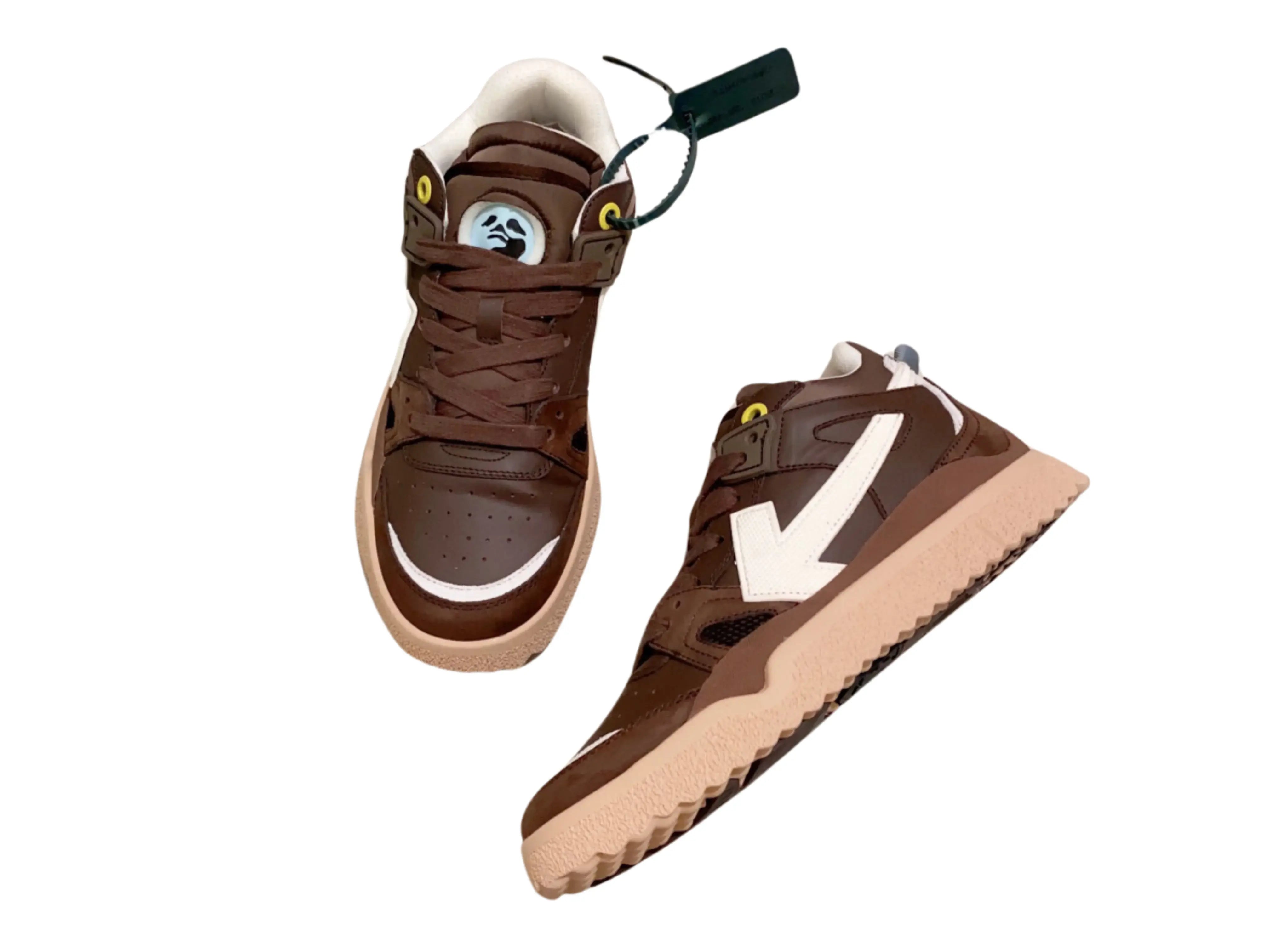 Off-White Mid-Top Sponge - Brown & Cream Off-White