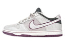 SB Dunk Low - White, Burgundy & Gray