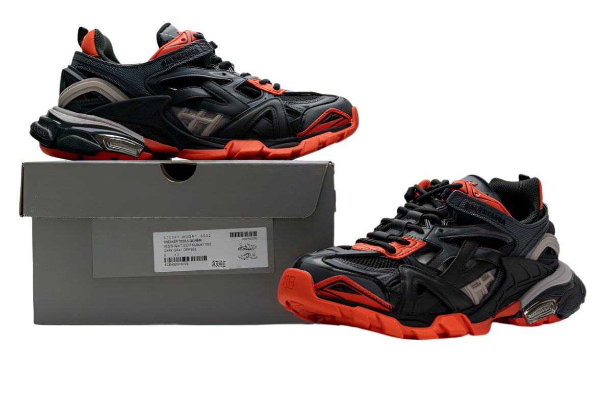 Balenciaga Track Black Orange Sneakers