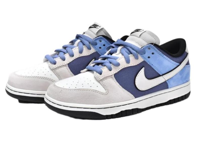 SB Dunk Low - Blue, White & Gray