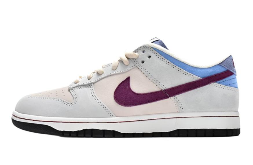 SB Dunk Low - Gray, Blue & Plum