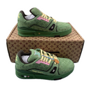 Louis Vuitton Nubuck Calf Leather Green Sneakers